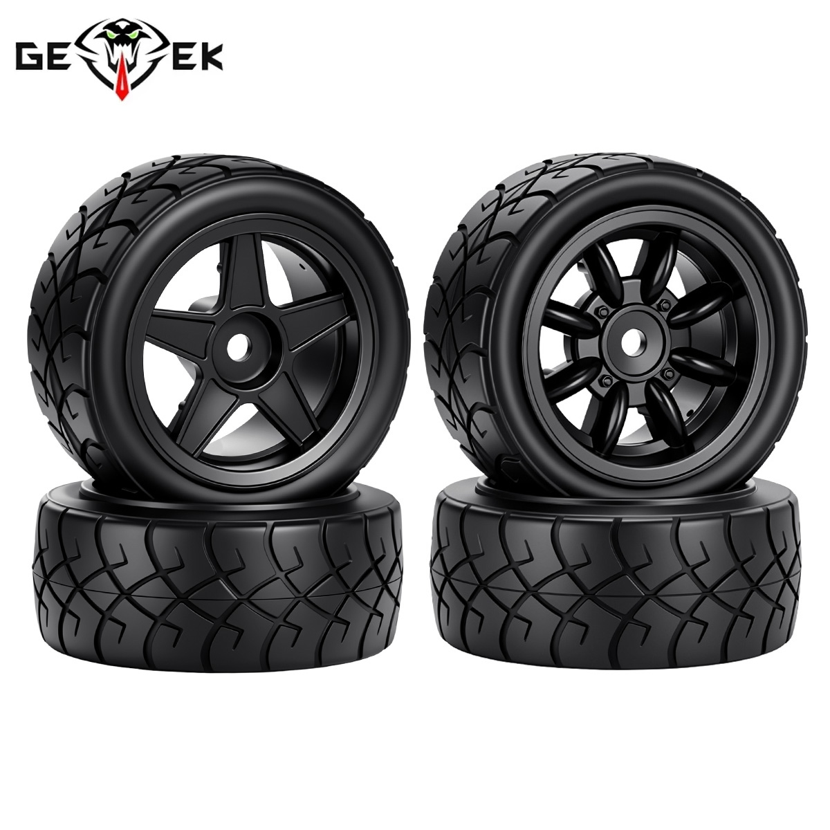 Wheel Rim Rc - Roda Plastik Ban Karet 57MM dengan