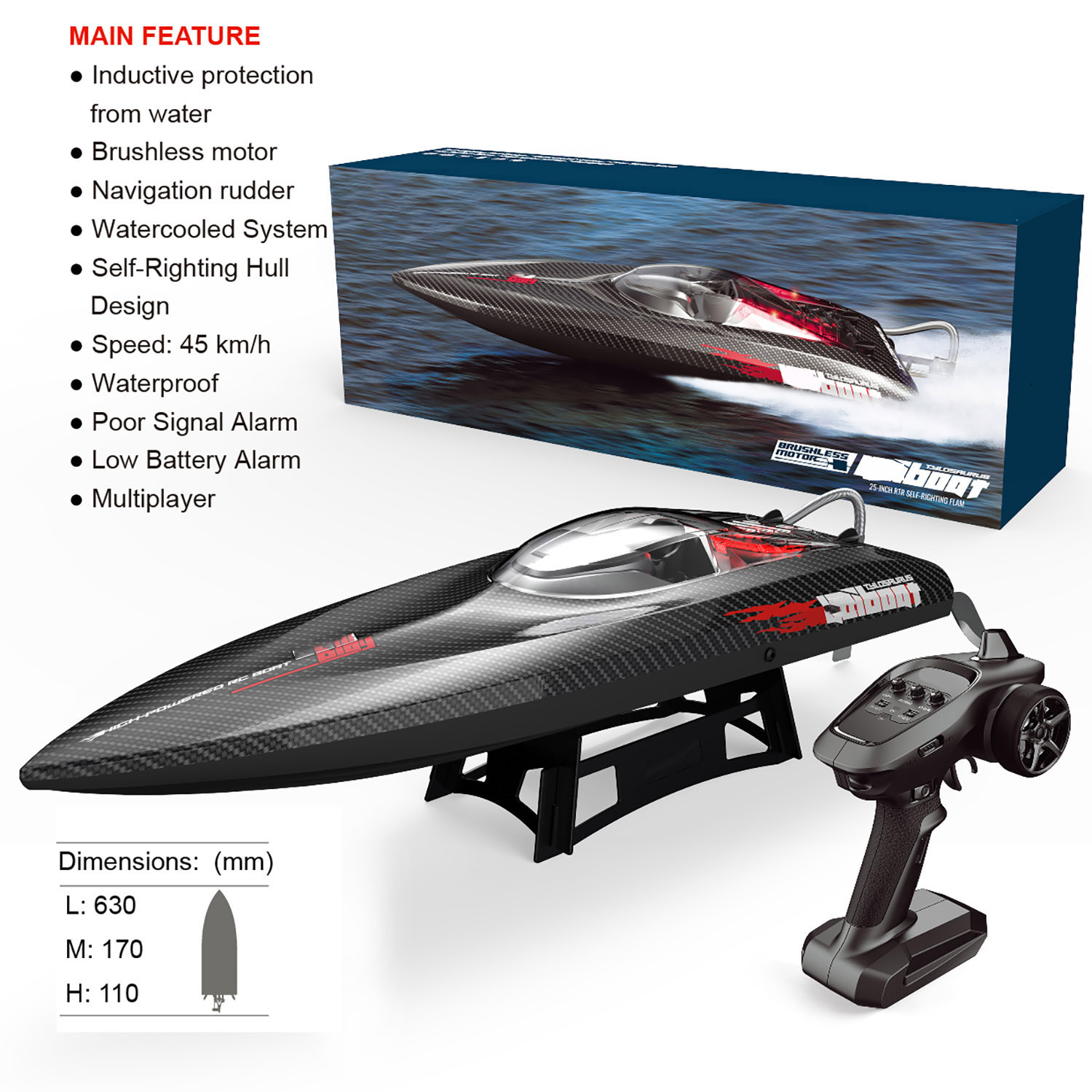 Rc Hobby Grade Boat - Perahu Remote Control Besar 25 inci