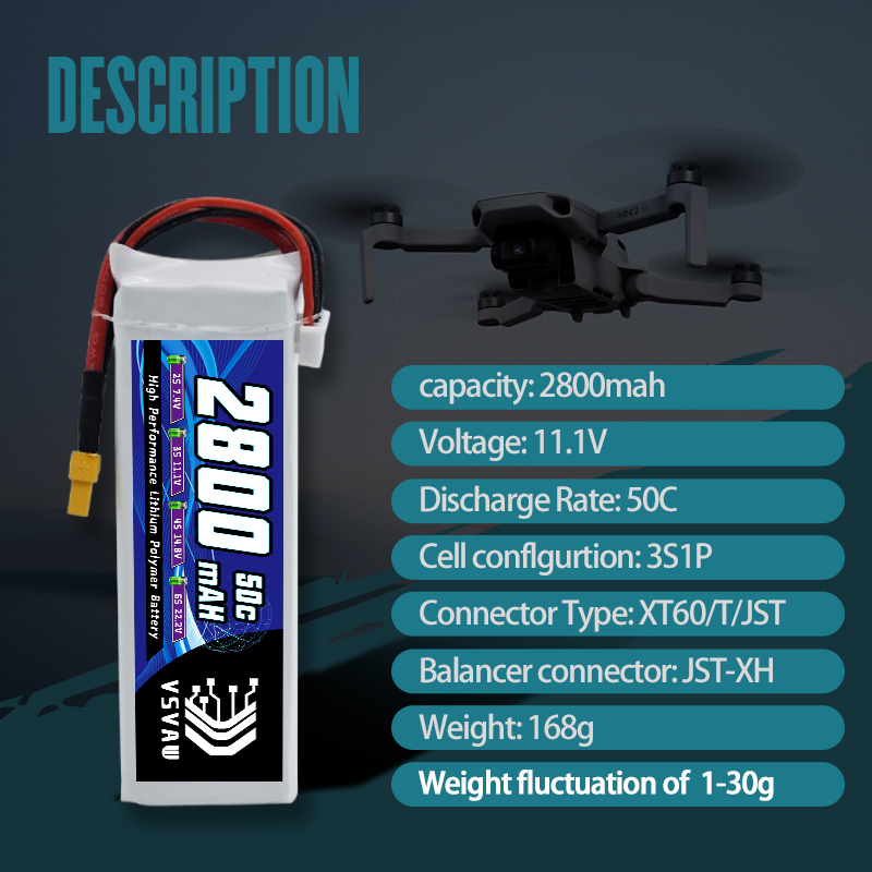 VSVAW 3S 2800MAh Baterai Lipo  - Hobby Rc Quadcopters & Multirotors ulasan dan harga