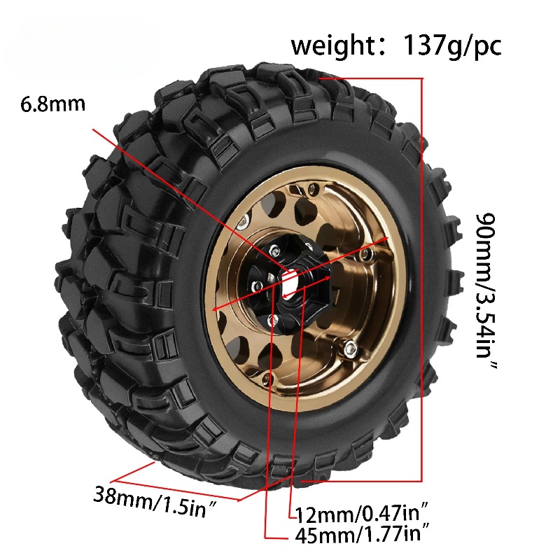 4 Buah Pelek Roda Beadlock 1.9 - Wheel Rim Rc ulasan dan harga