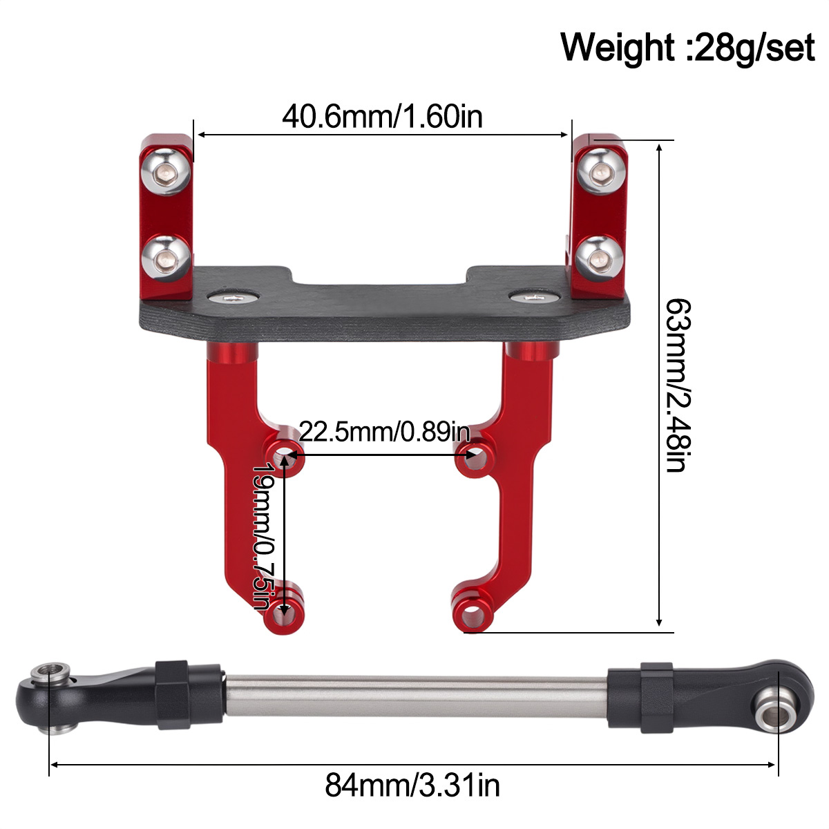 Dudukan Servo dari Aluminium A - Rc Hobby Crawler ulasan dan harga