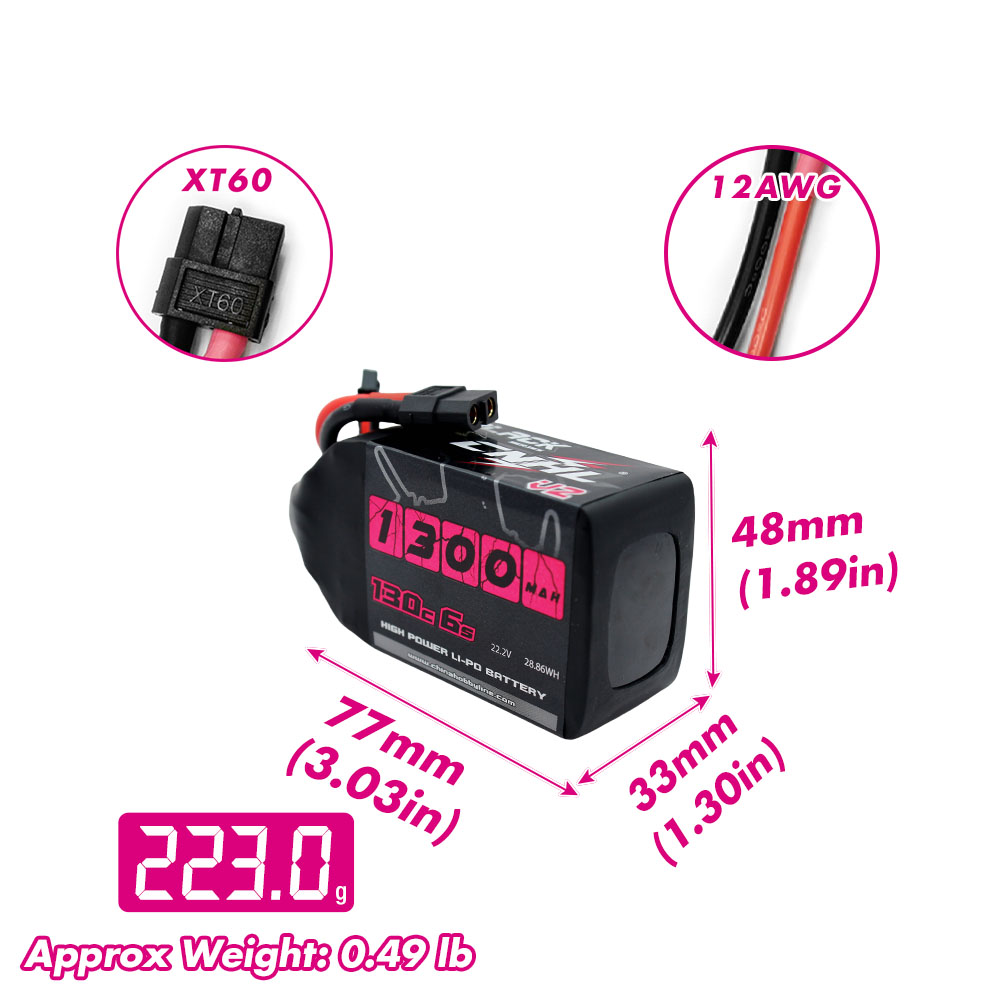 2 Buah Baterai Lipo CNHL 6S 22 - Hobby Rc Quadcopters & Multirotors ulasan dan harga