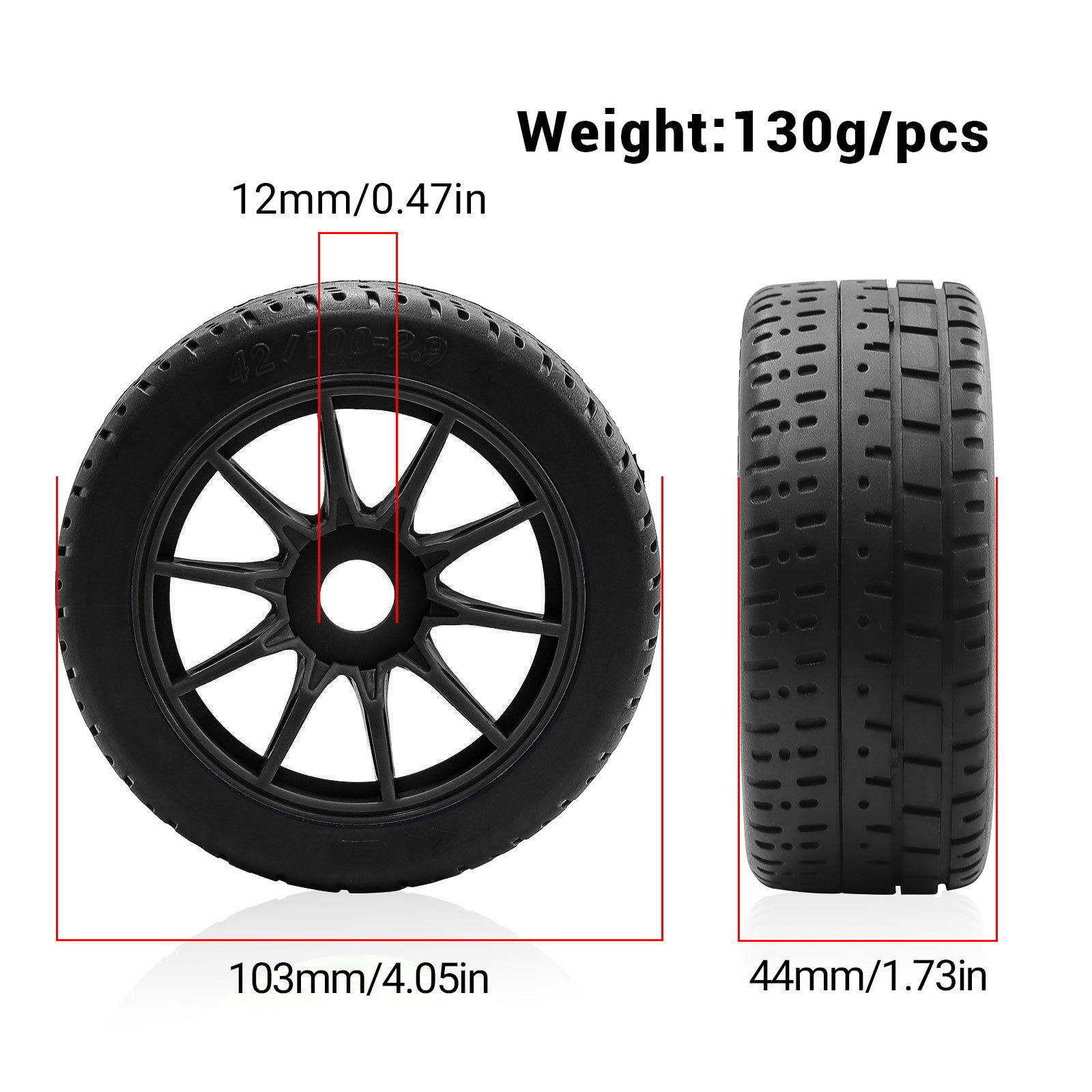 4pcs Velg & Ban RC 100*44mm de - Wheel Rim Rc ulasan dan harga